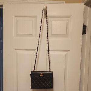 CC Black Quilted Crossbody Bag Look Alike.